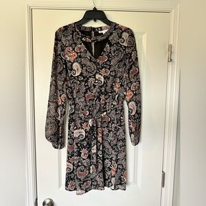 DR2 Paisley Dress (orange and black)